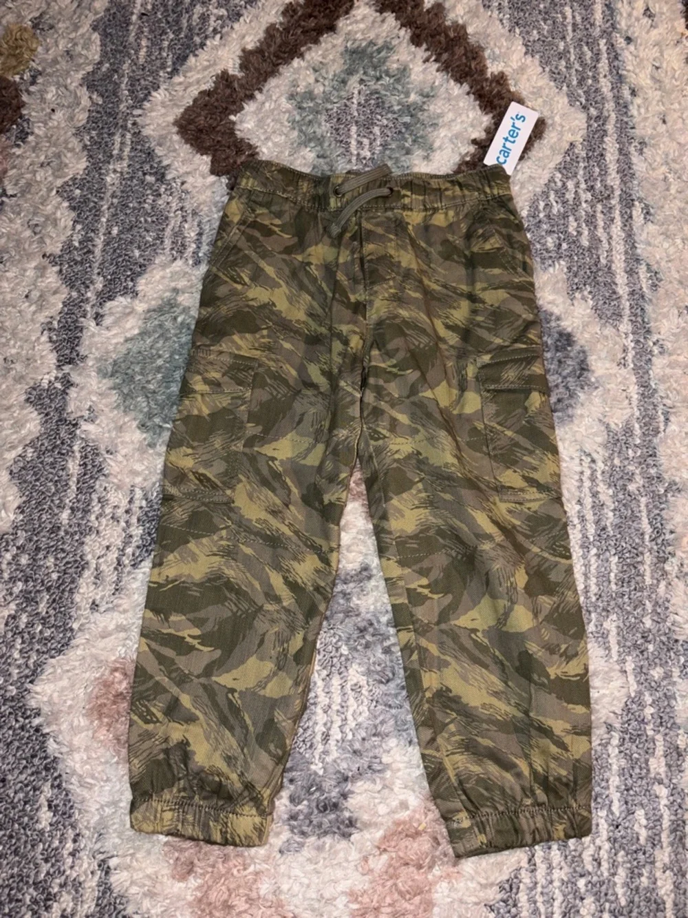 Carter's Olive Camo Jogger Pants for Kids
